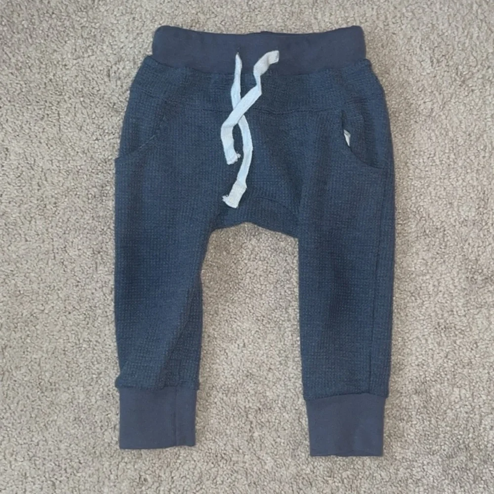 Little Bipsy Navy Blue Waffle Knit Kids Matching Set